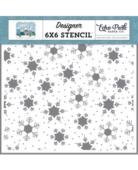 Echo Park Catch Snowflakes Stencil (SI288033) (DISCONTINUED)
