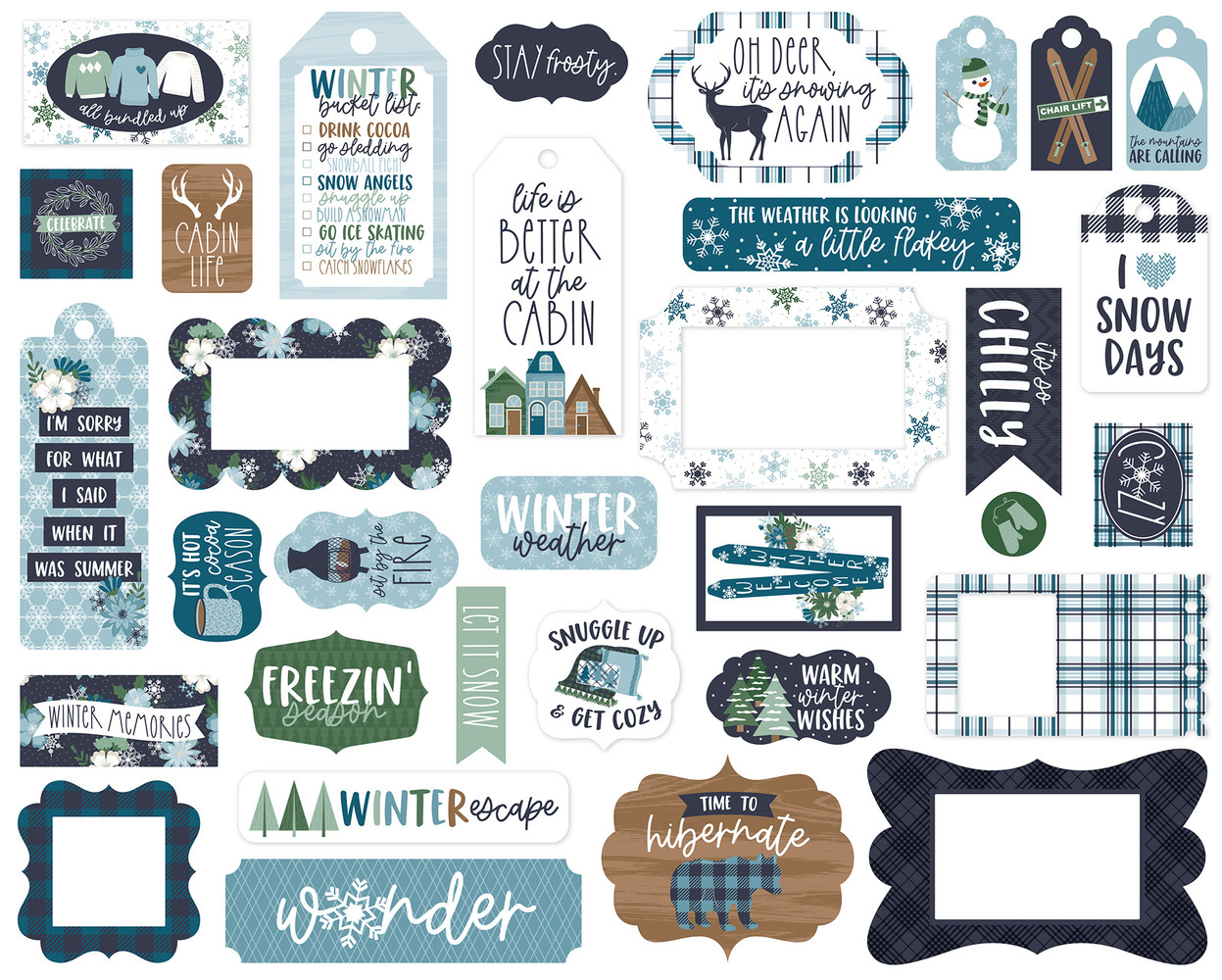 Echo Park Snowed In Frames & Tags (SI288025) (DISCONTINUED) Echo Park Snowed In Frames & Tags (SI288025) (DISCONTINUED)