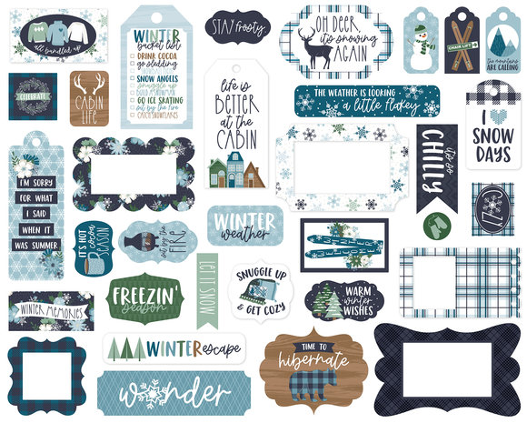 Echo Park Snowed In Frames & Tags (SI288025) (DISCONTINUED) Echo Park Snowed In Frames & Tags (SI288025) (DISCONTINUED)