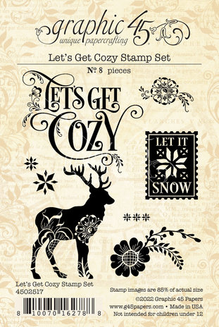 Graphic 45 Let's Get Cozy Clear Stamps (4502517) (OUTLET)