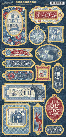 Graphic 45 Let's Get Cozy Chipboard (4502513) (OUTLET)
