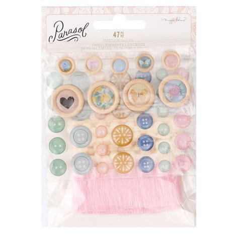 American Crafts Maggie Holmes Parasol Embellishments (47pcs) (34013909) (OUTLET)