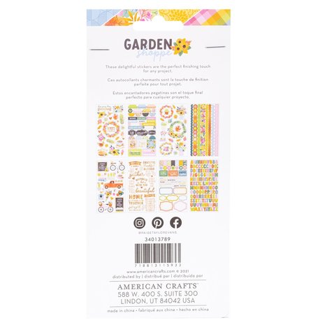 American Crafts Paige Evans Garden Shoppe Sticker Book (8 Sheets) (34013789) (OUTLET)