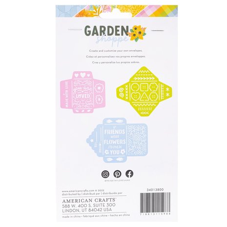 American Crafts Paige Evans Garden Shoppe Envelope Stencils (3pcs) (34013800) (OUTLET)