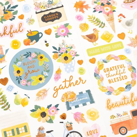American Crafts Paige Evans Garden Shoppe 6x12 Inch Stickers (98pcs) (34013784) (OUTLET)