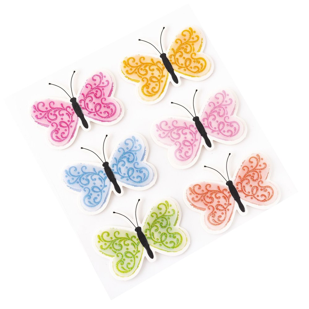 American Crafts Paige Evans Garden Shoppe Dimensional Stickers Butterflies (6pcs) (34013802) (OUTLET) American Crafts Paige Evans Garden Shoppe Dimensional Stickers Butterflies (6pcs) (34013802) (OUTLET)