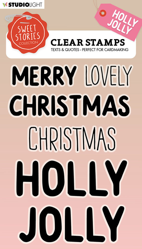 Studio Light Sweet Stories Clear Stamp Quotes Large Holly Jolly (SL-SS-STAMP294) (OUTLET) Studio Light Sweet Stories Clear Stamp Quotes Large Holly Jolly (SL-SS-STAMP294) (OUTLET)