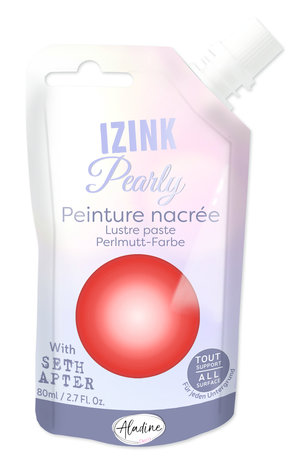 Aladine Izink Pearly Red Lustre Paste (80ml) (82061) (DISCONTINUED)