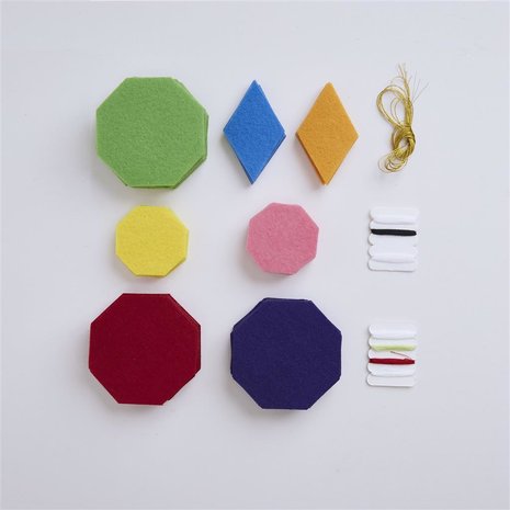 Simply Make Felt Kit Felt Honeycomb Ornaments (7pcs) (DSM 106106) (OUTLET) Simply Make Felt Kit Felt Honeycomb Ornaments (7pcs) (DSM 106106) (OUTLET)