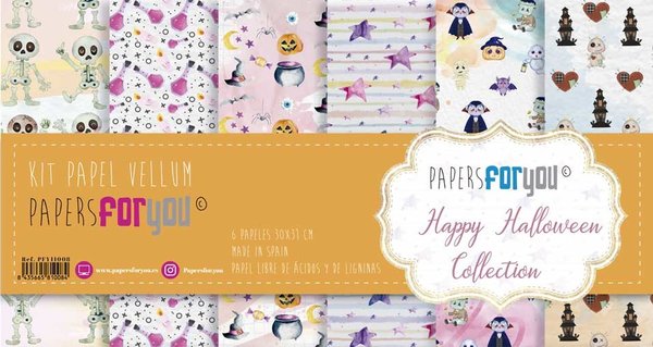 Papers For You Happy Halloween Vellum Paper Pack (6pcs) (PFY-11008) (DISCONTINUED)