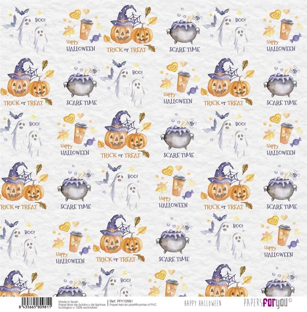 Papers For You Happy Halloween Canvas Scrap Pack (8pcs) (PFY-10979) (DISCONTINUED) Papers For You Happy Halloween Canvas Scrap Pack (8pcs) (PFY-10979) (DISCONTINUED)