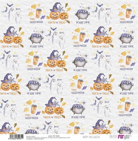 Papers For You Happy Halloween Canvas Scrap Pack (8pcs) (PFY-10979) (DISCONTINUED) Papers For You Happy Halloween Canvas Scrap Pack (8pcs) (PFY-10979) (DISCONTINUED)