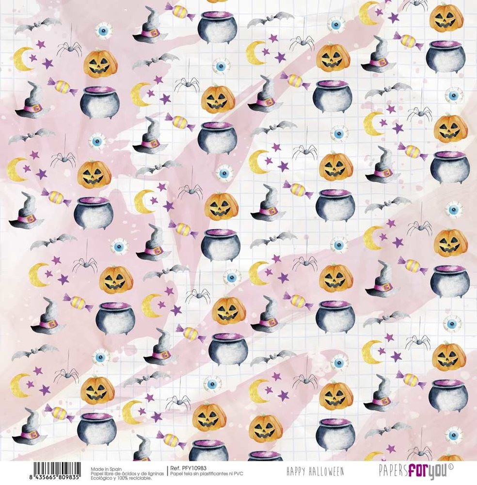 Papers For You Happy Halloween Canvas Scrap Pack (8pcs) (PFY-10979) (DISCONTINUED) Papers For You Happy Halloween Canvas Scrap Pack (8pcs) (PFY-10979) (DISCONTINUED)