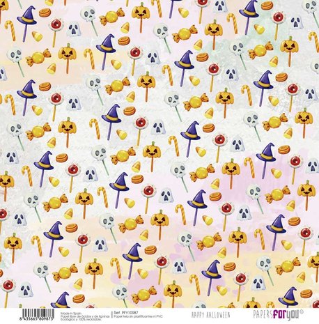 Papers For You Happy Halloween Canvas Scrap Pack (8pcs) (PFY-10979) (DISCONTINUED) Papers For You Happy Halloween Canvas Scrap Pack (8pcs) (PFY-10979) (DISCONTINUED)