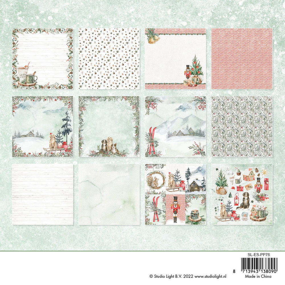 Studio Light Christmas Essentials 8x8 Inch Paper Pad (SL-ES-PP76) (OUTLET) Studio Light Christmas Essentials 8x8 Inch Paper Pad (SL-ES-PP76) (OUTLET)