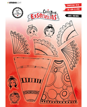 Art By Marlene Christmas Essentials Clear Stamp Angel Ensemble (ABM-ES-STAMP291) (OUTLET)