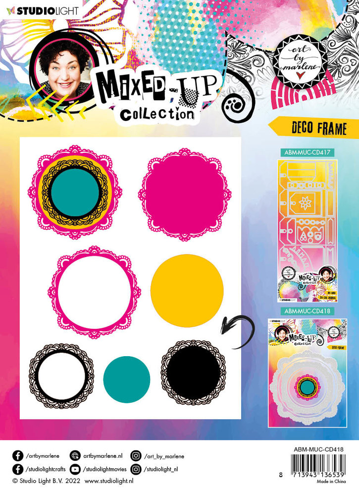 Art By Marlene Mixed-Up Collection Cut & Emboss Dies Deco Frame (ABM-MUC-CD418) (OUTLET)