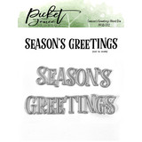 Picket Fence Studios Season's Greetings 4x4 Inch Word Dies (PFSD-332) (OUTLET)