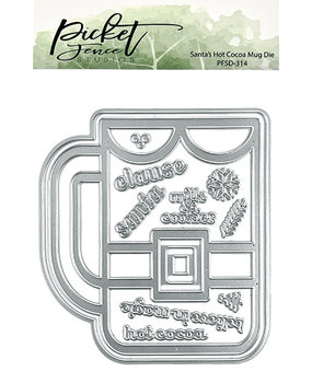 Picket Fence Studios Santa's Hot Cocoa Mug 4x6 Inch Metal Dies (PFSD-314) (OUTLET)