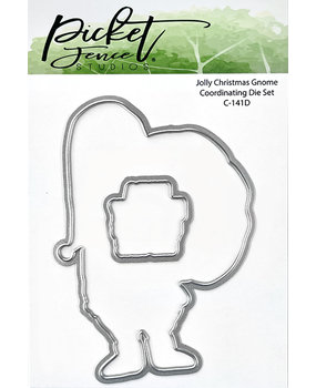 Picket Fence Studios Jolly Christmas Gnome 3x4 Inch Metal Dies (C-141D) (OUTLET)