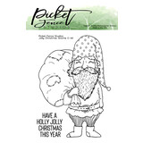 Picket Fence Studios Jolly Christmas Gnome 3x4 Inch Clear Stamps (C-141) (OUTLET)