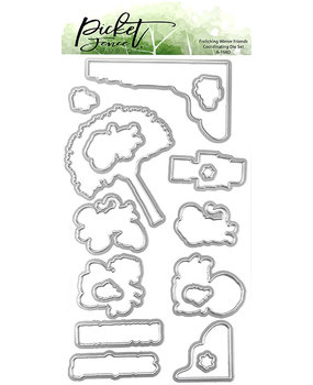 Picket Fence Studios Frolicking Winter Friends 4x8 Inch Metal Dies (A-168D) (OUTLET)