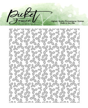 Picket Fence Studios Holiday Holly 4x4 Inch Clear Stamps (C-149) (OUTLET)