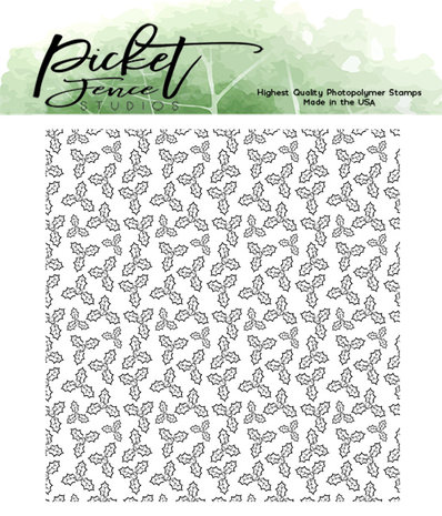 Picket Fence Studios Holiday Holly 4x4 Inch Clear Stamps (C-149) (OUTLET)