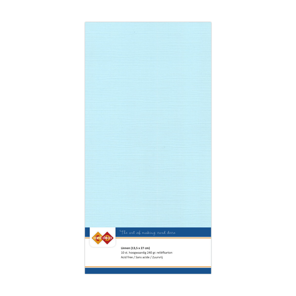 Card Deco Linen Cardstock Square Baby Blue (10pcs) (LKK4K27