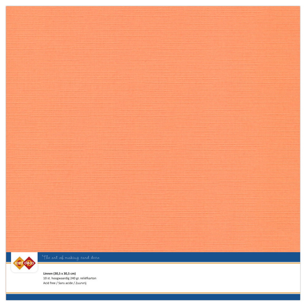Card Deco Linen Cardstock 30,5x30,5 cm Soft Orange (10pcs) (LKK-SC10) Card Deco Linen Cardstock 30,5x30,5 cm Soft Orange (10pcs) (LKK-SC10)