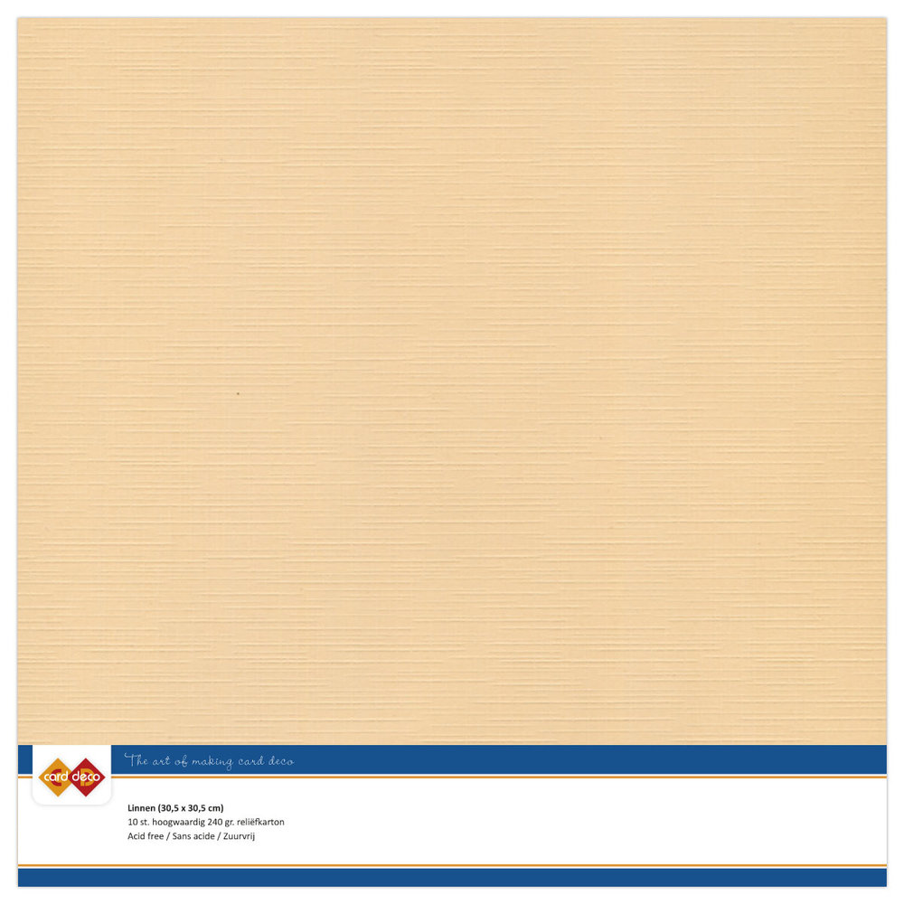 Card Deco Linen Cardstock 30,5x30,5 cm Sand (10pcs) (LKK-SC08)