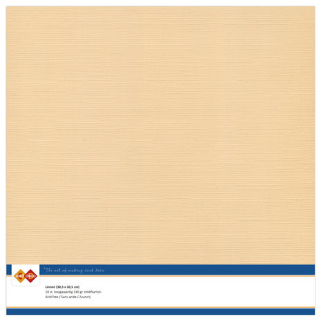 Card Deco Linen Cardstock 30,5x30,5 cm Sand (10pcs) (LKK-SC08)