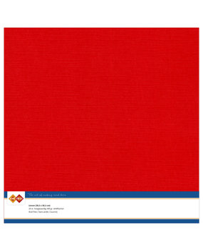 Card Deco Linen Cardstock 30,5x30,5 cm Red (10pcs) (LKK-SC13)