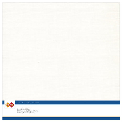 Card Deco Linen Cardstock 30,5x30,5 cm Off-white (10pcs) (LKK-SC32)