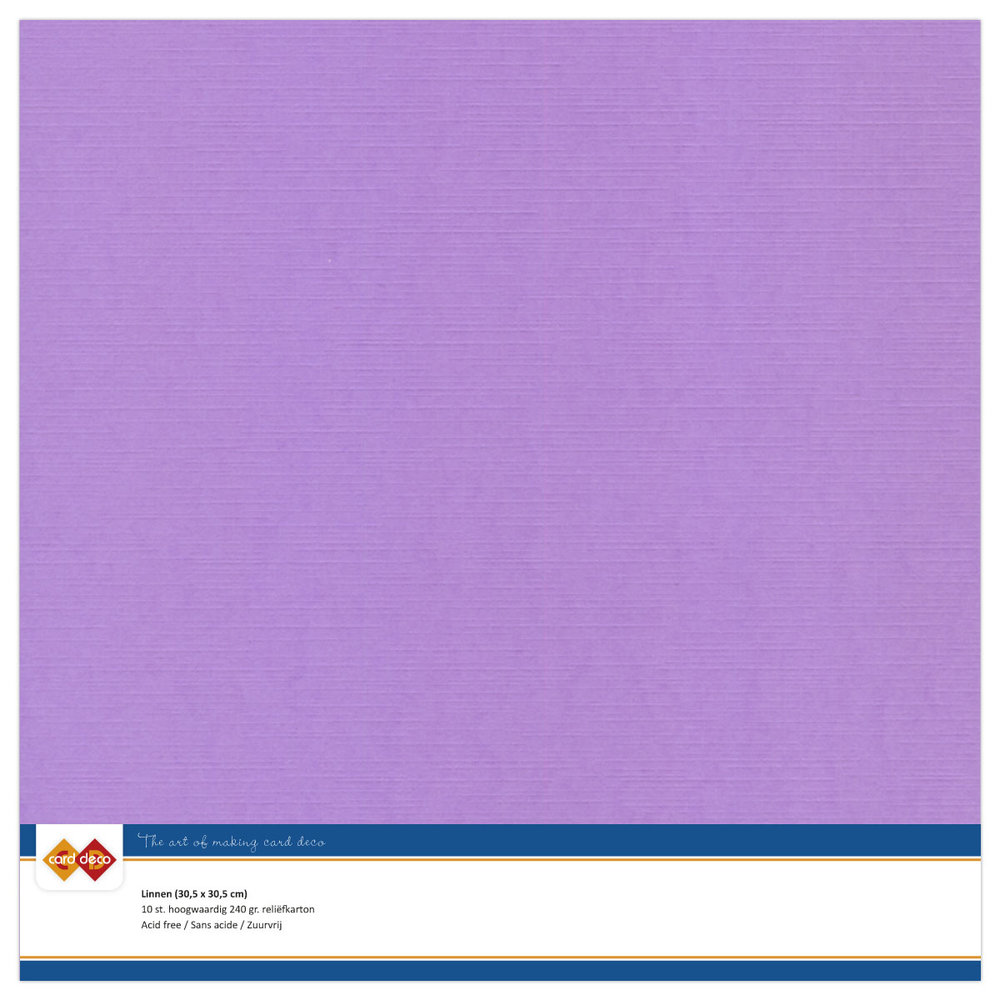 Card Deco Linen Cardstock 30,5x30,5 cm Lilac (10pcs) (LKK-SC17)
