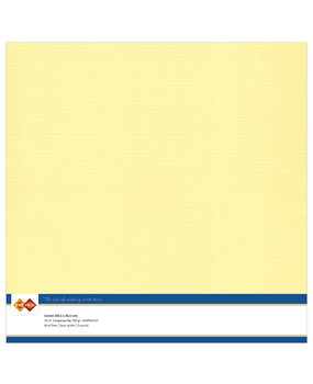 Card Deco Linen Cardstock 30,5x30,5 cm Light Yellow (10pcs) (LKK-SC03)