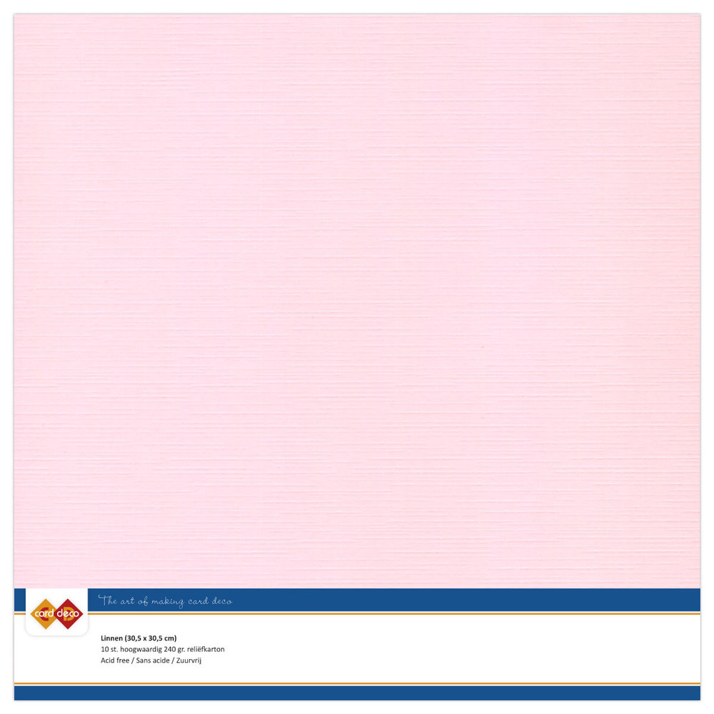Card Deco Linen Cardstock 30,5x30,5 cm Light Pink (10pcs) (LKK-SC15) Card Deco Linen Cardstock 30,5x30,5 cm Light Pink (10pcs) (LKK-SC15)