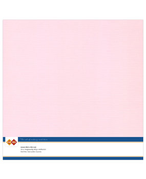Card Deco Linen Cardstock 30,5x30,5 cm Light Pink (10pcs) (LKK-SC15)