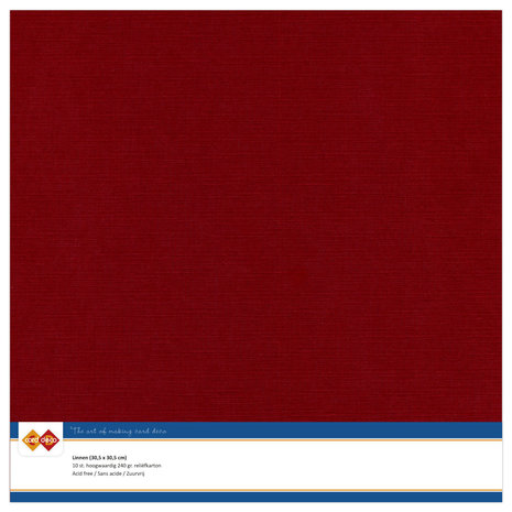Card Deco Linen Cardstock 30,5x30,5 cm Burgundy (10pcs) (LKK-SC14) Card Deco Linen Cardstock 30,5x30,5 cm Burgundy (10pcs) (LKK-SC14)