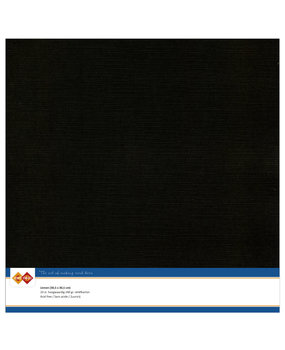 Card Deco Linen Cardstock 30,5x30,5 cm Black (10pcs) (LKK-SC31)