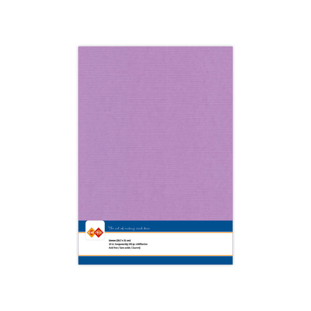 Card Deco Linen Cardstock A4 Lilac (10pcs) (LKK-A417)