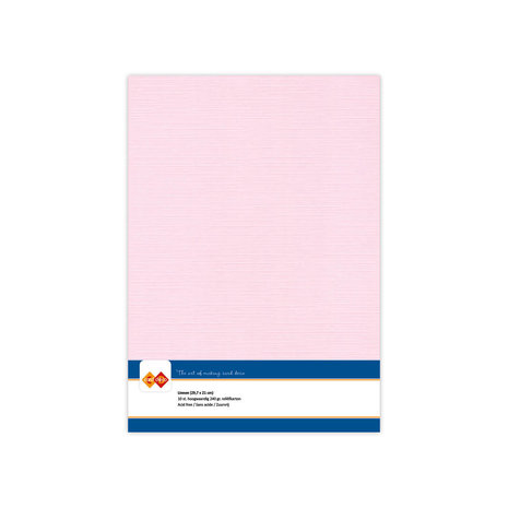 Card Deco Linen Cardstock A4 Light Pink (10pcs) (LKK-A415)