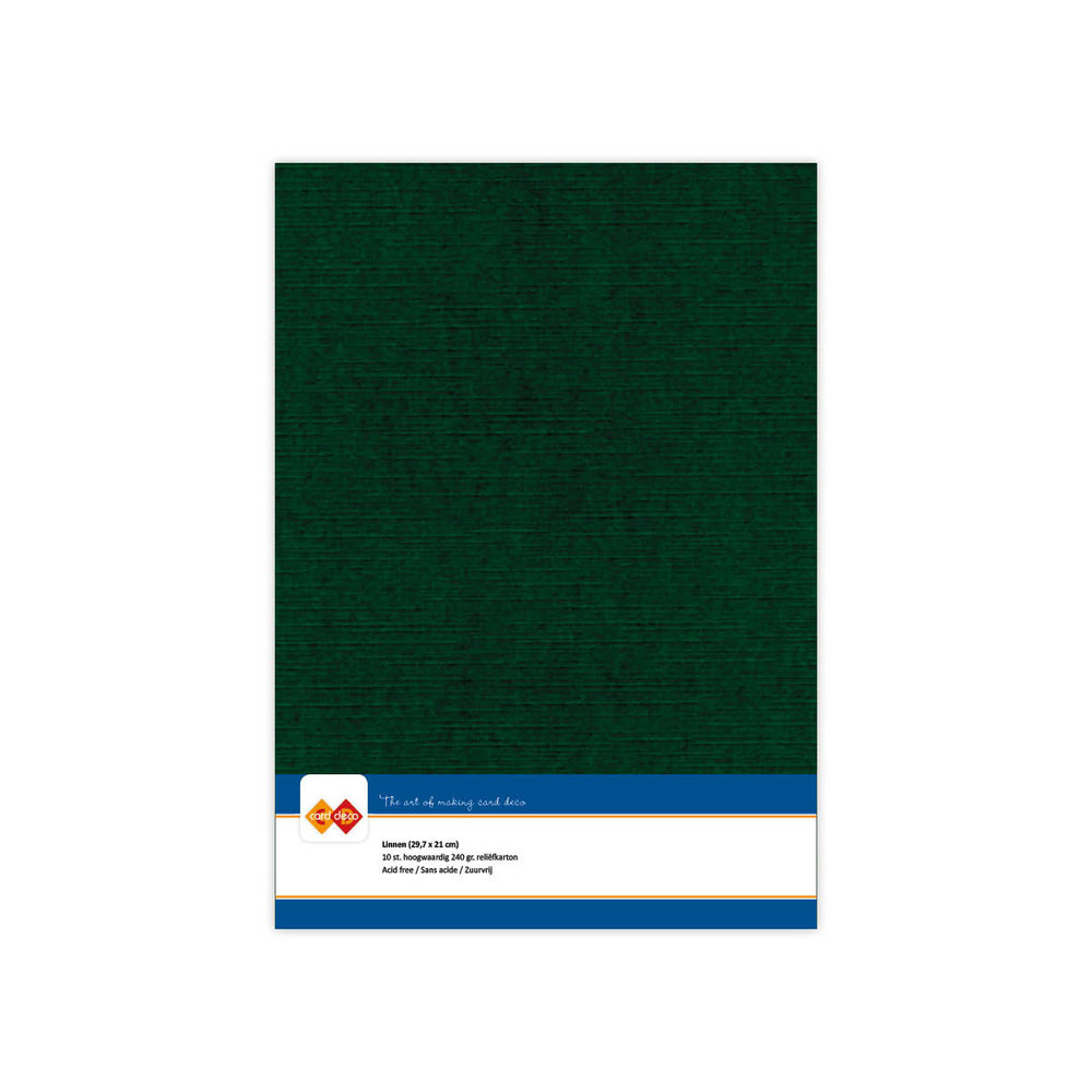 Card Deco Linen Cardstock A4 Christmas Green (10pcs) (LKK-A423) Card Deco Linen Cardstock A4 Christmas Green (10pcs) (LKK-A423)