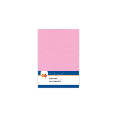 Card Deco Linen Cardstock A5 Pink (10pcs) (LKK-A516)