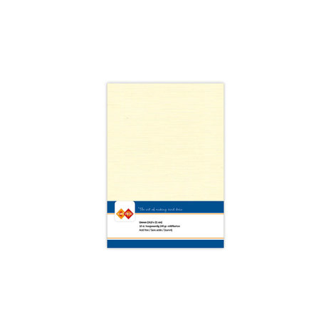Card Deco Linen Cardstock A5 Cream (10pcs) (LKK-A502)