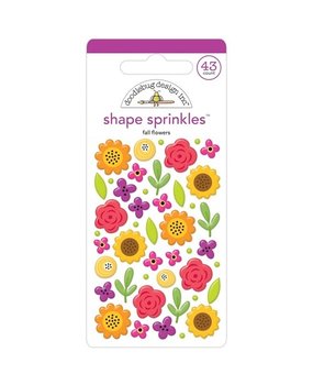 Doodlebug Design Fall Flowers Shape Sprinkles (7798) (DISCONTINUED)