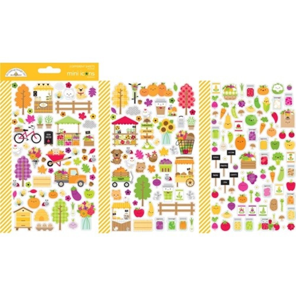 Doodlebug Design Farmers Market Mini Icons Stickers (7810) (DISCONTINUED)