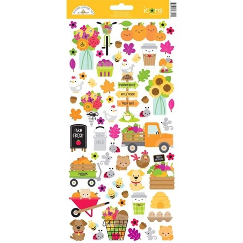 Doodlebug Design Farmers Market Icons Stickers (7821) (DISCONTINUED)