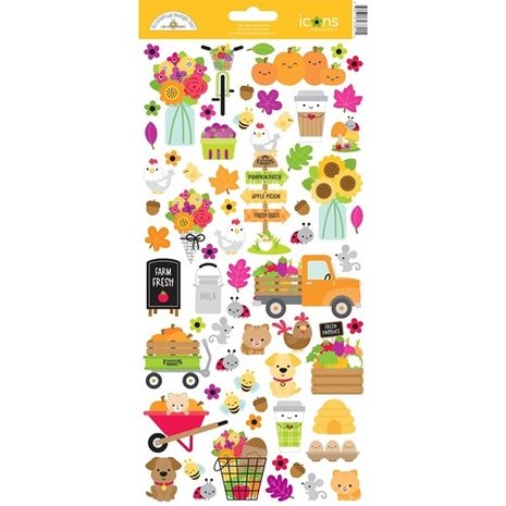 Doodlebug Design Farmers Market Icons Stickers (7821) (DISCONTINUED)