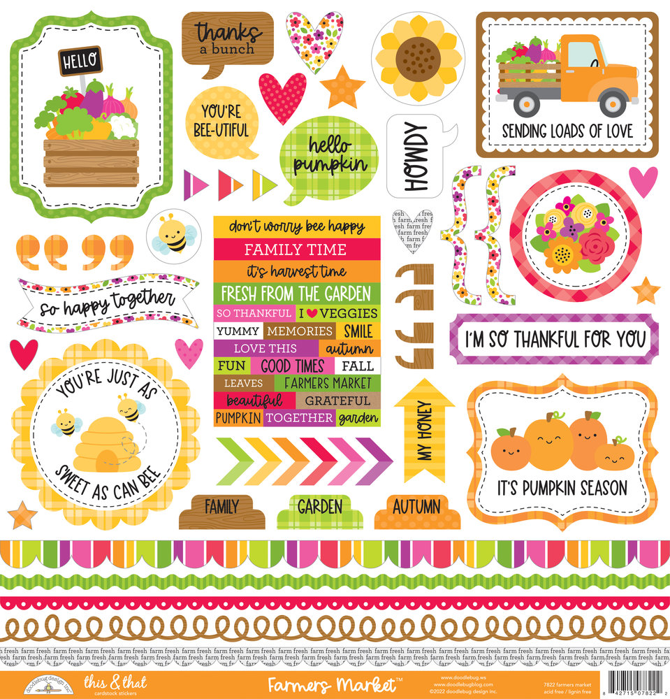 Doodlebug Design Farmers Market This & That Stickers (7822) (DISCONTINUED) Doodlebug Design Farmers Market This & That Stickers (7822) (DISCONTINUED)